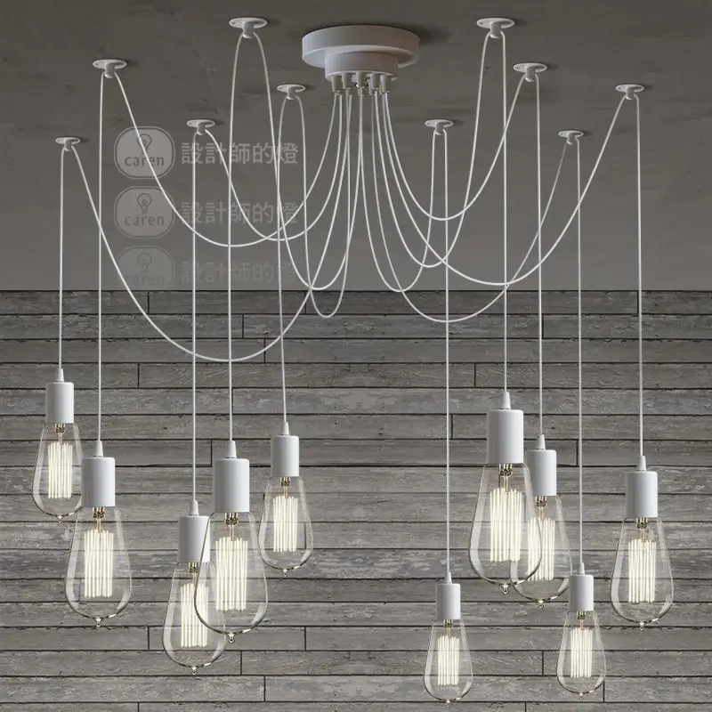 Nordic Vintage White Lustres chandeliers 10 arms Retro Adjustable DIY Art Spider Pendant Lamp suspension luminaires
Nordic Vintage White Lustres chandeliers 10 arms Retro Adjustable DIY Art Spider Pendant Lamp suspension luminaires