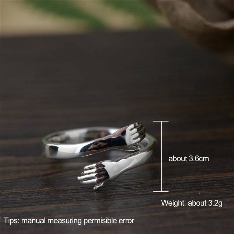 V.YA Adjustable Hugging Hand Rings 925 Sterling Silver Jewelry Personality Open Ring for Women Fashion Gift
V.YA Adjustable Hugging Hand Rings 925 Sterling Silver Jewelry Personality Open Ring for Women Fashion Gift