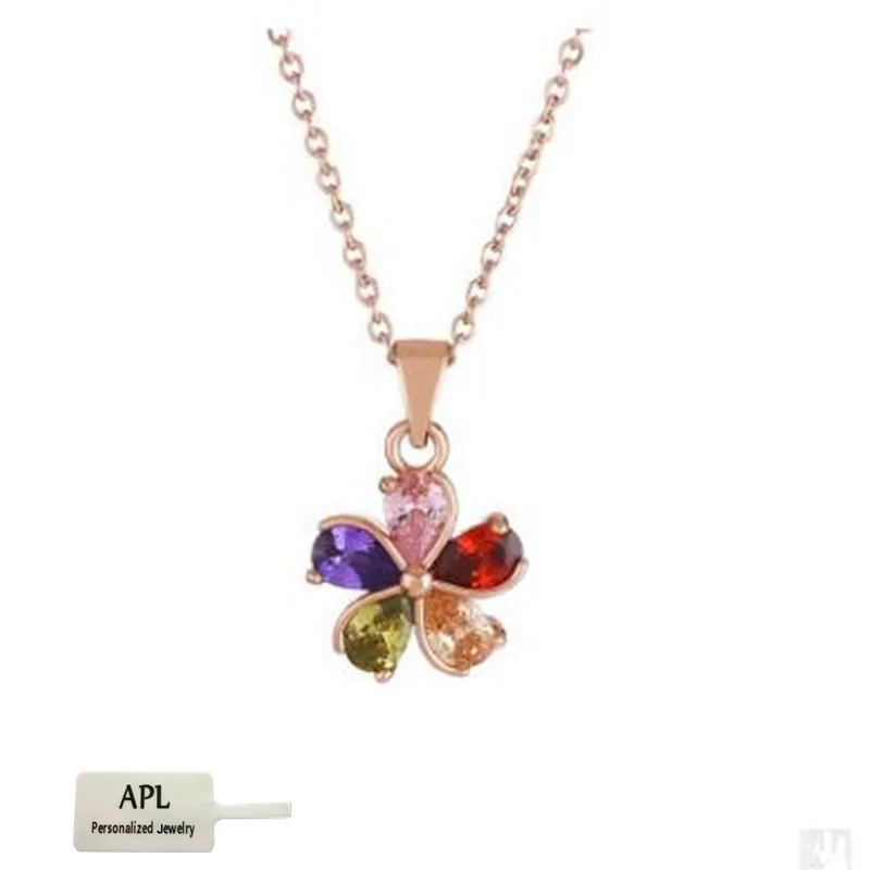 Женский кулон APL Delicate ожерелье из нержавеющей стали с австрийским кристаллом