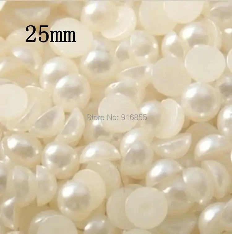 Free shipping Big size 25mm ivory color 50pcs ABS resin half round flatback imitation pearl beads DIY decoration craft
Free shipping Big size 25mm ivory color 50pcs ABS resin half round flatback imitation pearl beads DIY decoration craft
