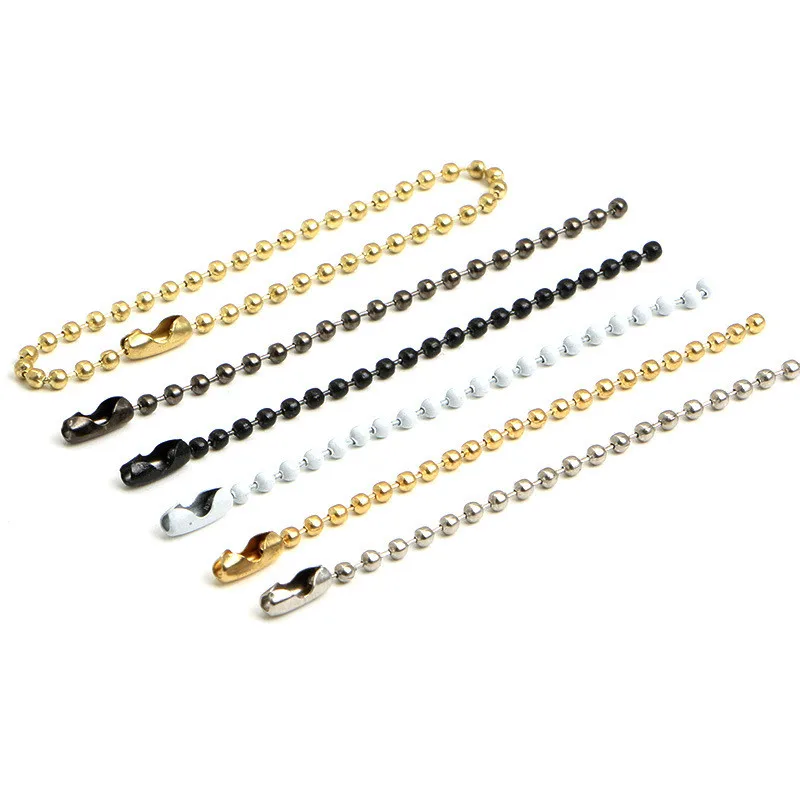 50Pcs Round Ball Bead Chains Crafting Garment/Dolls/Bags/Label Hang Tags Chain Buckles Key Ring Connector DIY Jewelry Findings
50Pcs Round Ball Bead Chains Crafting Garment/Dolls/Bags/Label Hang Tags Chain Buckles Key Ring Connector DIY Jewelry Findings