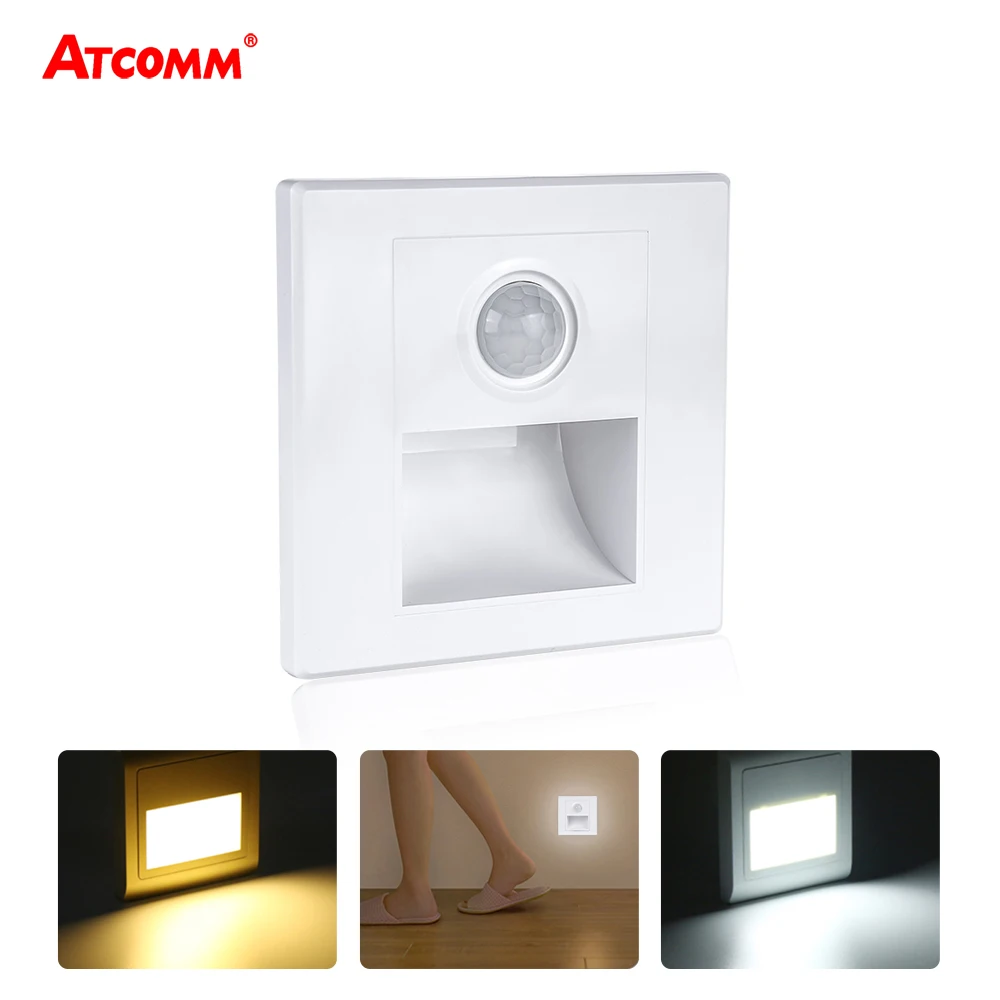 2W Motion Sensor LED Stairs Recessed Wall Lamp 85-265V Stairway Night Light Auto OFF/ON Corridor Lamp Warm/Cold White
2W Motion Sensor LED Stairs Recessed Wall Lamp 85-265V Stairway Night Light Auto OFF/ON Corridor Lamp Warm/Cold White