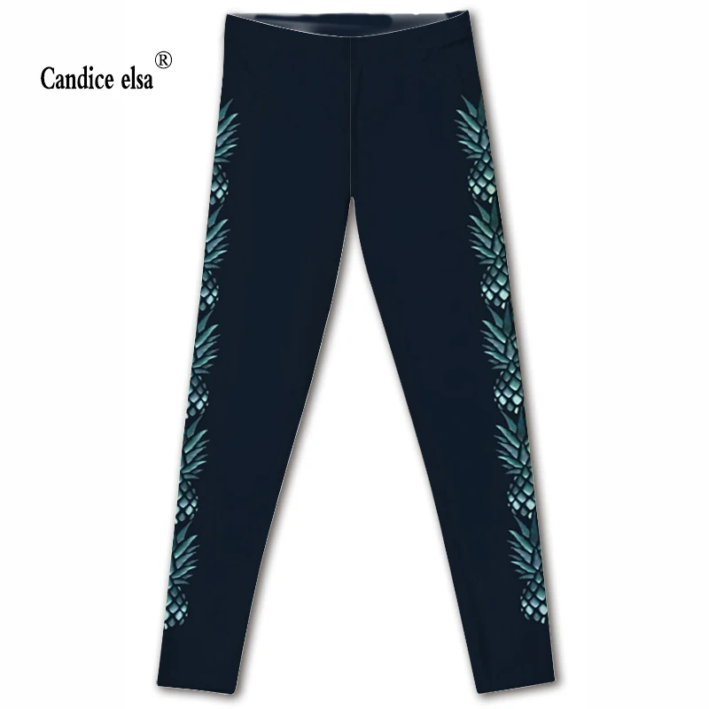 CANDICE ELSA leggings women elastic fitness legging pineapple print plus size wholesale | Женская одежда