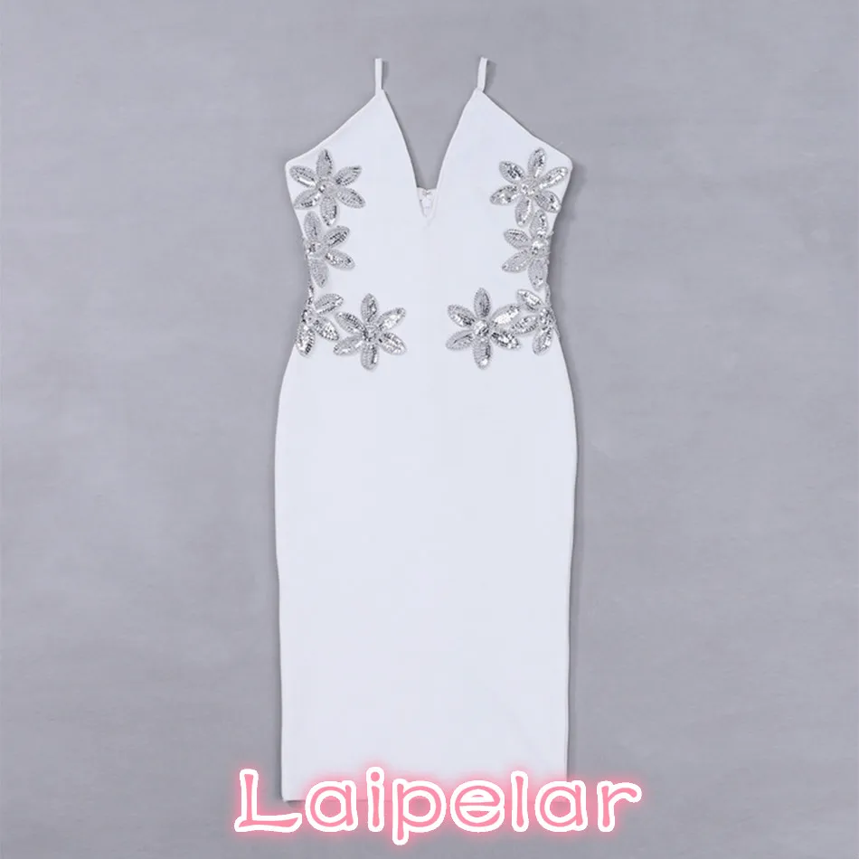 Newest Spring Bandage Dress Women Celebrity White Spaghetti Strap V-Neck Sequined Sexy Night Out Party Dress Women Vestidos
Newest Spring Bandage Dress Women Celebrity White Spaghetti Strap V-Neck Sequined Sexy Night Out Party Dress Women Vestidos