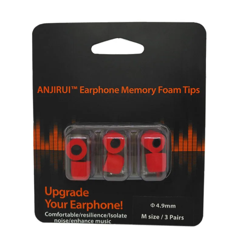 ANJIRUI original foam tips ear pads/cover T400 (L M S)caliber T500 3 pairs memory sponge ear style for in-ear style earphone ear
ANJIRUI original foam tips ear pads/cover T400 (L M S)caliber T500 3 pairs memory sponge ear style for in-ear style earphone ear