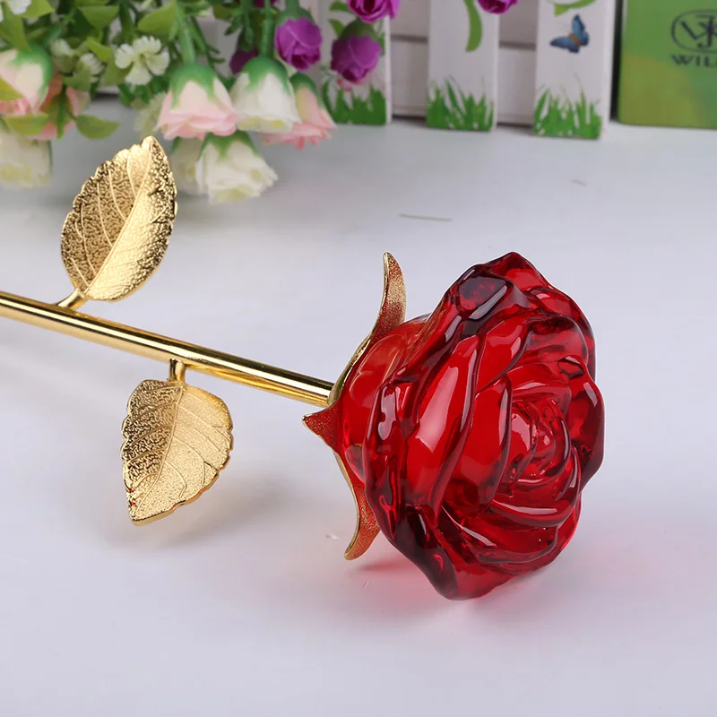 Crystal Glass Rose Flower Figurines Craft Romantic Wedding Valentine's Day favors and gifts Ornament Home Decoration Accessories
Crystal Glass Rose Flower Figurines Craft Romantic Wedding Valentine's Day favors and gifts Ornament Home Decoration Accessories