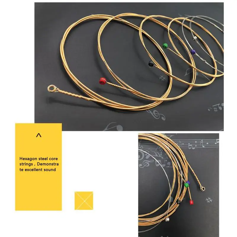 Durable Hexagonal steel core folk acoustic guitar set string electric classical guitar bass string
Durable Hexagonal steel core folk acoustic guitar set string electric classical guitar bass string
