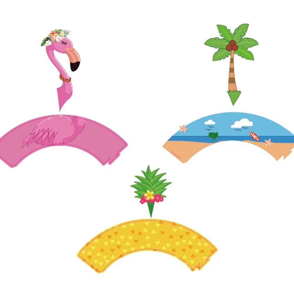 24pcs/set Pink Flamingo Pineapple Coconut Tree Cake Border Hawaii Party Cake Decorations Cupcake Decorating Supplies WB014
24pcs/set Pink Flamingo Pineapple Coconut Tree Cake Border Hawaii Party Cake Decorations Cupcake Decorating Supplies WB014