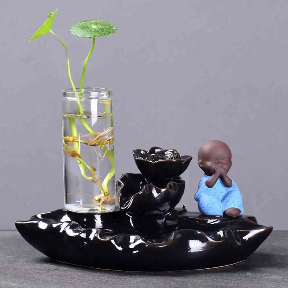 Backflow Incense Burner Ceramic The Little Monk Censer Creative Home Decor Smoke Waterfall Incense Holder Use In Home Teahouse
Backflow Incense Burner Ceramic The Little Monk Censer Creative Home Decor Smoke Waterfall Incense Holder Use In Home Teahouse