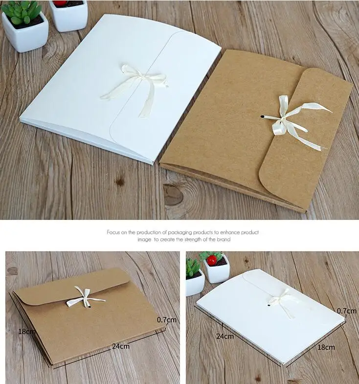 30pc 24*18*0.7cm Large Kraft Paper Packaging Silk Scarf Box Brown/White Cardboard Paper Envelope Box Paper Gift Box With Ribbon
30pc 24*18*0.7cm Large Kraft Paper Packaging Silk Scarf Box Brown/White Cardboard Paper Envelope Box Paper Gift Box With Ribbon