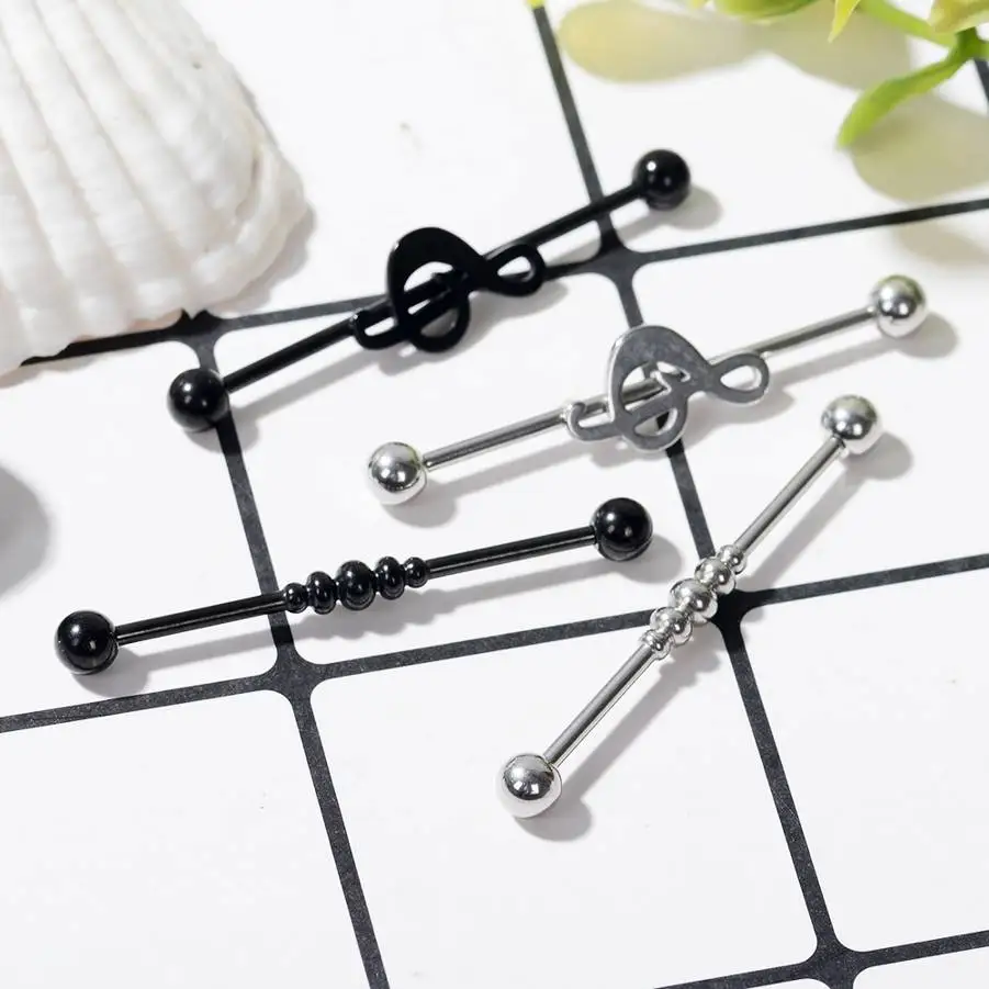 1PC Stainless Steel Industrial Barbell Ear Helix Piercings Labret Lip Ear Cartilage Stud Earrings Piercing Body jewelry Black
1PC Stainless Steel Industrial Barbell Ear Helix Piercings Labret Lip Ear Cartilage Stud Earrings Piercing Body jewelry Black