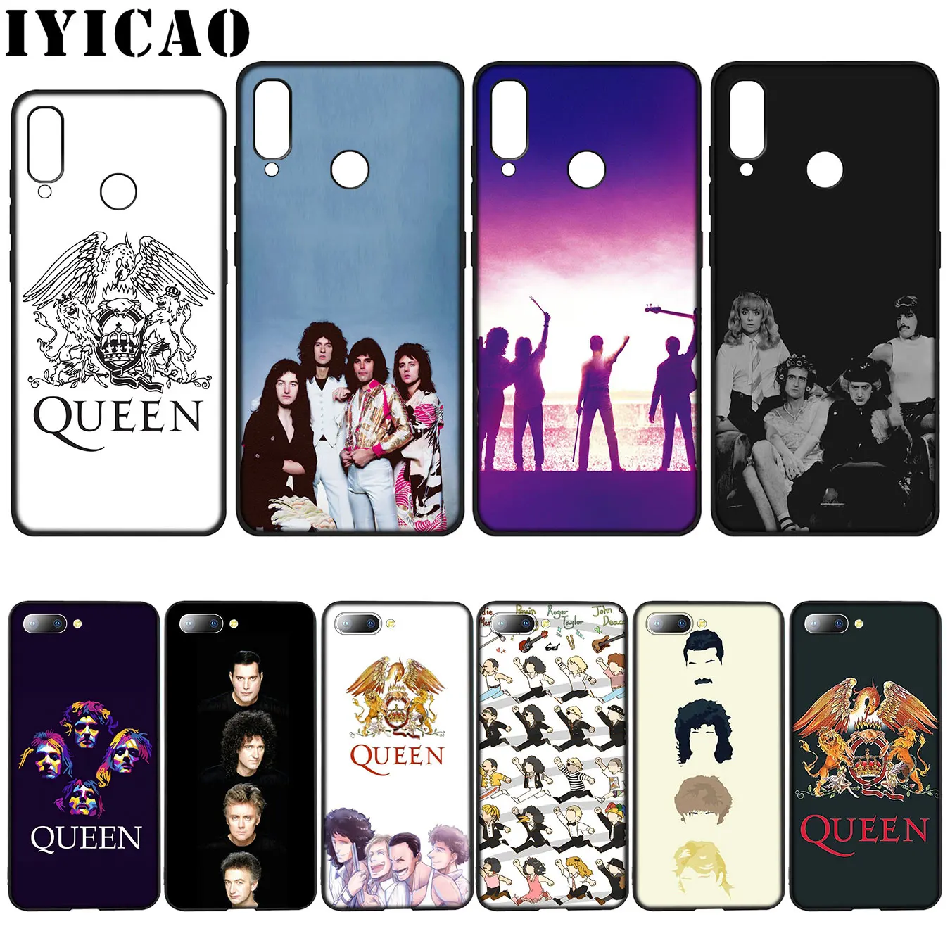 Жесткий силиконовый чехол IYICAO Queen Rock Group для Huawei Y7 Y6 Prime Y9 2018 Honor 8C 8X 8 9 10 Lite 6A 7C 7X 7A