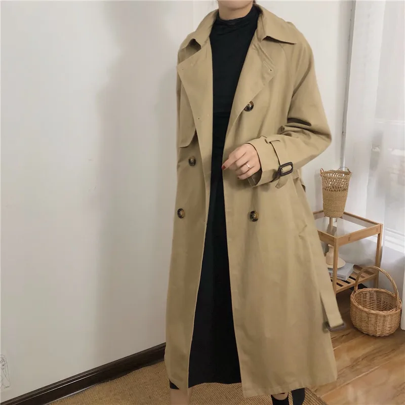 Trench Coat for Women 2020 Casual Turn-down Collar Solid Color Spring Khaki Double Breasted Women's Autumn X-Long Overcoat
Trench Coat for Women 2020 Casual Turn-down Collar Solid Color Spring Khaki Double Breasted Women's Autumn X-Long Overcoat