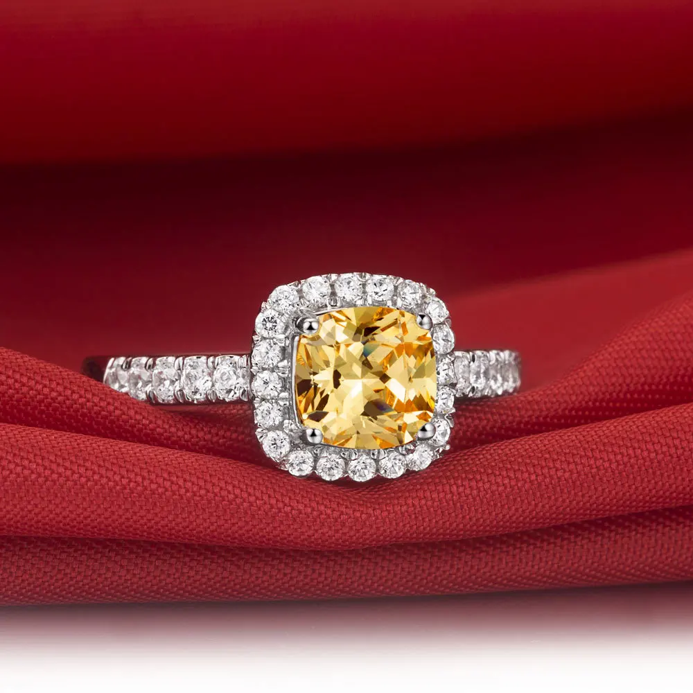 Одноцветное Белое золото 14 карат AU585 кольцо подушки с 3CT желтый бриллиант женское брачное кольцо любви обещание Halo ювелирные изделия для жен...
Одноцветное Белое золото 14 карат AU585 кольцо подушки с 3CT желтый бриллиант женское брачное кольцо любви обещание Halo ювелирные изделия для жен...