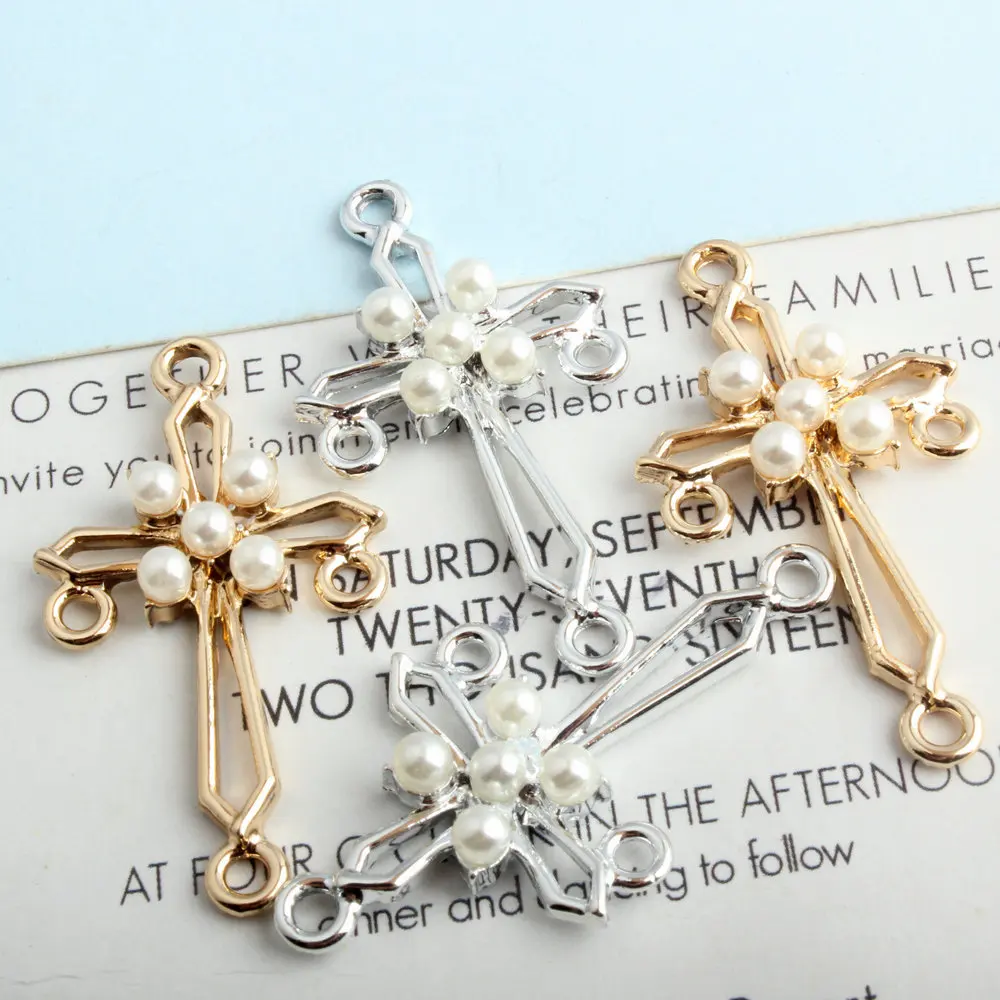 10PCS/Lot Silver Gold Color Charms Hollow Crosses Shape DIY Charm With Imitation Pearl Charms For DIY Jewelry Making
10PCS/Lot Silver Gold Color Charms Hollow Crosses Shape DIY Charm With Imitation Pearl Charms For DIY Jewelry Making