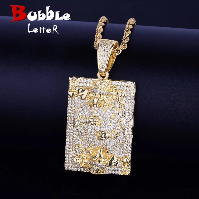 Men's King of Hearts Skull Face Playing Cards Iced Pendant Necklace 4mm Tennis Chain Gold Color Zircon Men's Hip hop Jewelry
Men's King of Hearts Skull Face Playing Cards Iced Pendant Necklace 4mm Tennis Chain Gold Color Zircon Men's Hip hop Jewelry