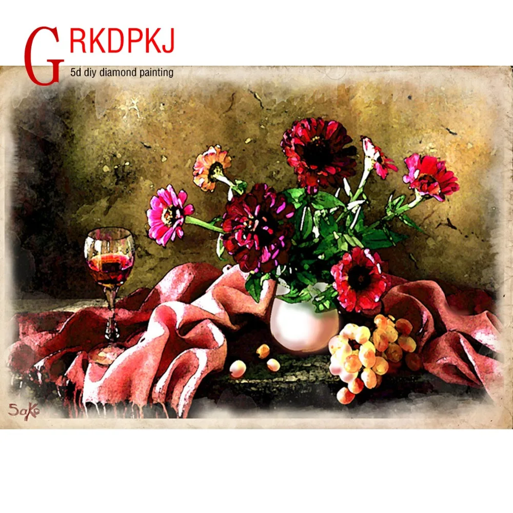 GRKDPKJ 5d diamond painting flower on the table full drill square diamond embroidery flower Cross stitch pictures of rhinestones
GRKDPKJ 5d diamond painting flower on the table full drill square diamond embroidery flower Cross stitch pictures of rhinestones