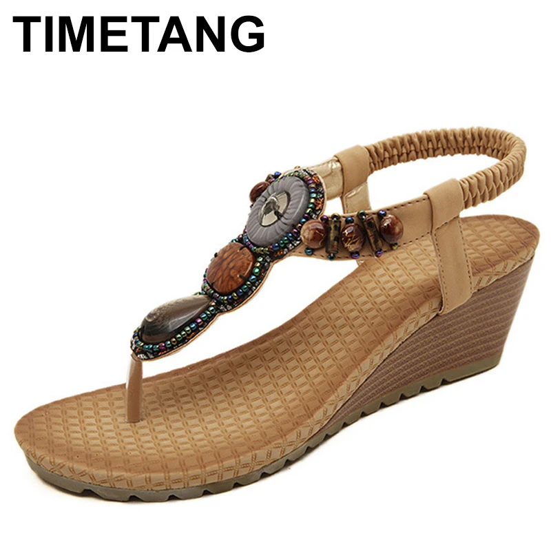 TIMETANG Women Wedge Sandals Bohemia Gladiator Girls Summer Beach Thick Platform Sandals Casual Sexy 2018 Fashion Flip Flops
TIMETANG Women Wedge Sandals Bohemia Gladiator Girls Summer Beach Thick Platform Sandals Casual Sexy 2018 Fashion Flip Flops