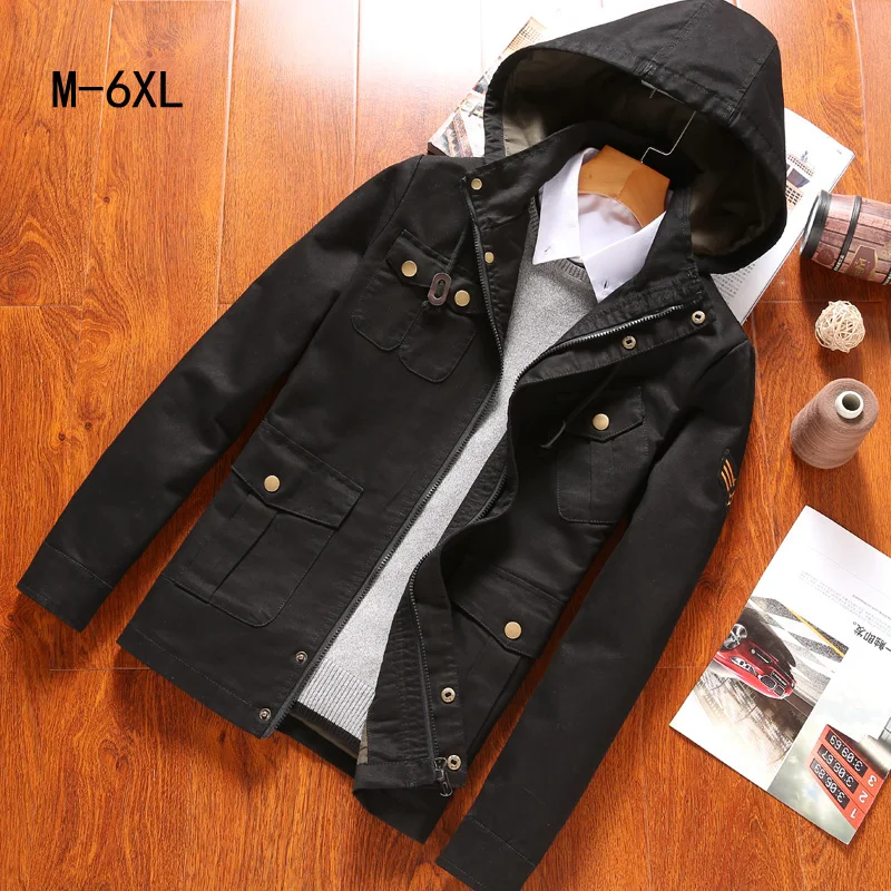 Brand Clothing Bomber Jacket Men Army Jacket Army Green Multi-pocket Jacket Windbreaker Men With a hat Coat
Brand Clothing Bomber Jacket Men Army Jacket Army Green Multi-pocket Jacket Windbreaker Men With a hat Coat