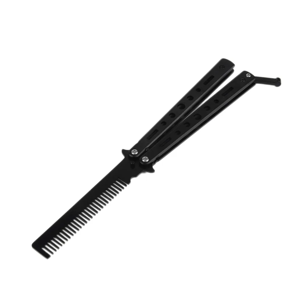 Professional Salon Stainless Steel Folding Practice Training Butterfly Balisong Style Knife Comb Tool Black,Silver
Professional Salon Stainless Steel Folding Practice Training Butterfly Balisong Style Knife Comb Tool Black,Silver