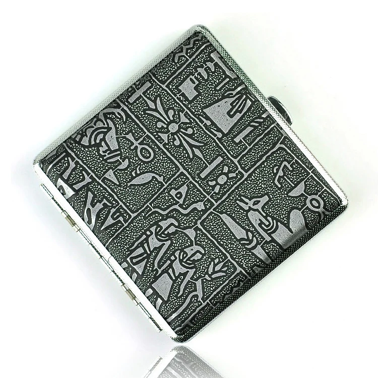 Egypt Decor Personality Automatic Metal Ultra-thin Men Smoke Clip Cigarrillos Caja Box Cigarette Holder Cigarette Box 
Egypt Decor Personality Automatic Metal Ultra-thin Men Smoke Clip Cigarrillos Caja Box Cigarette Holder Cigarette Box