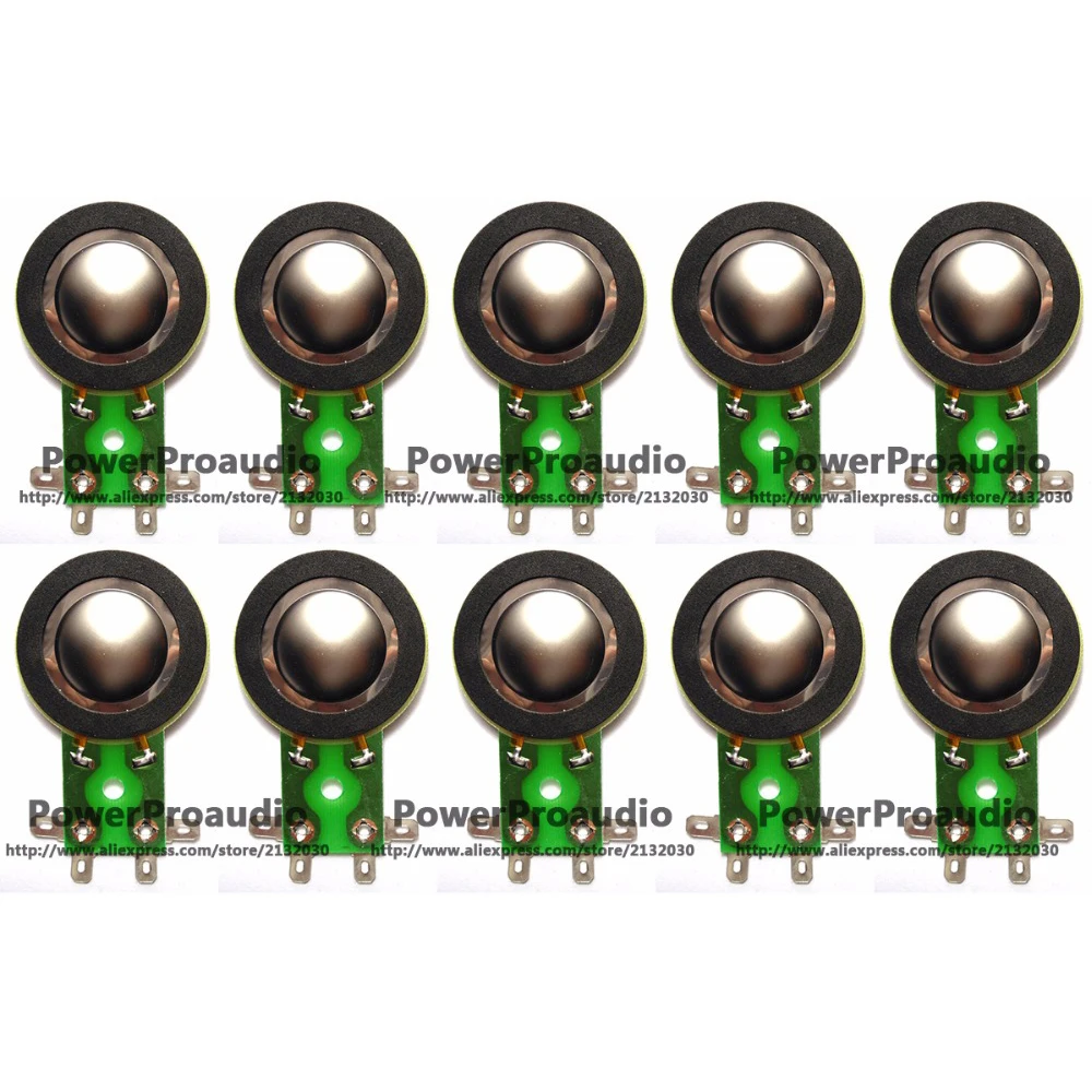10pcs Diaphragm Horn Tweeter for TAPCO, MACKIE THUMP 6912, 6925 , 8 ohm - Titanium
10pcs Diaphragm Horn Tweeter for TAPCO, MACKIE THUMP 6912, 6925 , 8 ohm - Titanium