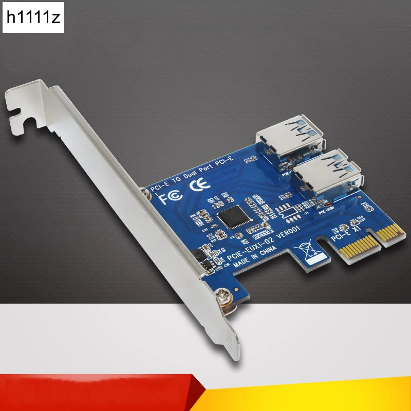 2 Ports USB 3.0 Riser Card PCI-E PCI Express 1x Card Adapter Converter For BTC Miner Mining Machine Drop Shipping
2 Ports USB 3.0 Riser Card PCI-E PCI Express 1x Card Adapter Converter For BTC Miner Mining Machine Drop Shipping