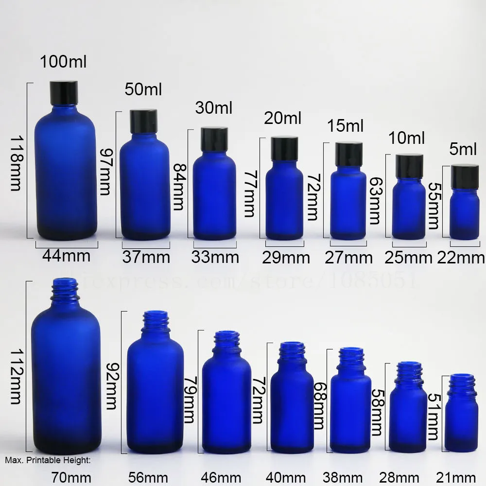 20 x Cobalt Blue Frosted Glass Bottle 5 10 15 20 30 50 100 ml Cosmetic Container Tamper evident top cap travel empty bottle vial
20 x Cobalt Blue Frosted Glass Bottle 5 10 15 20 30 50 100 ml Cosmetic Container Tamper evident top cap travel empty bottle vial