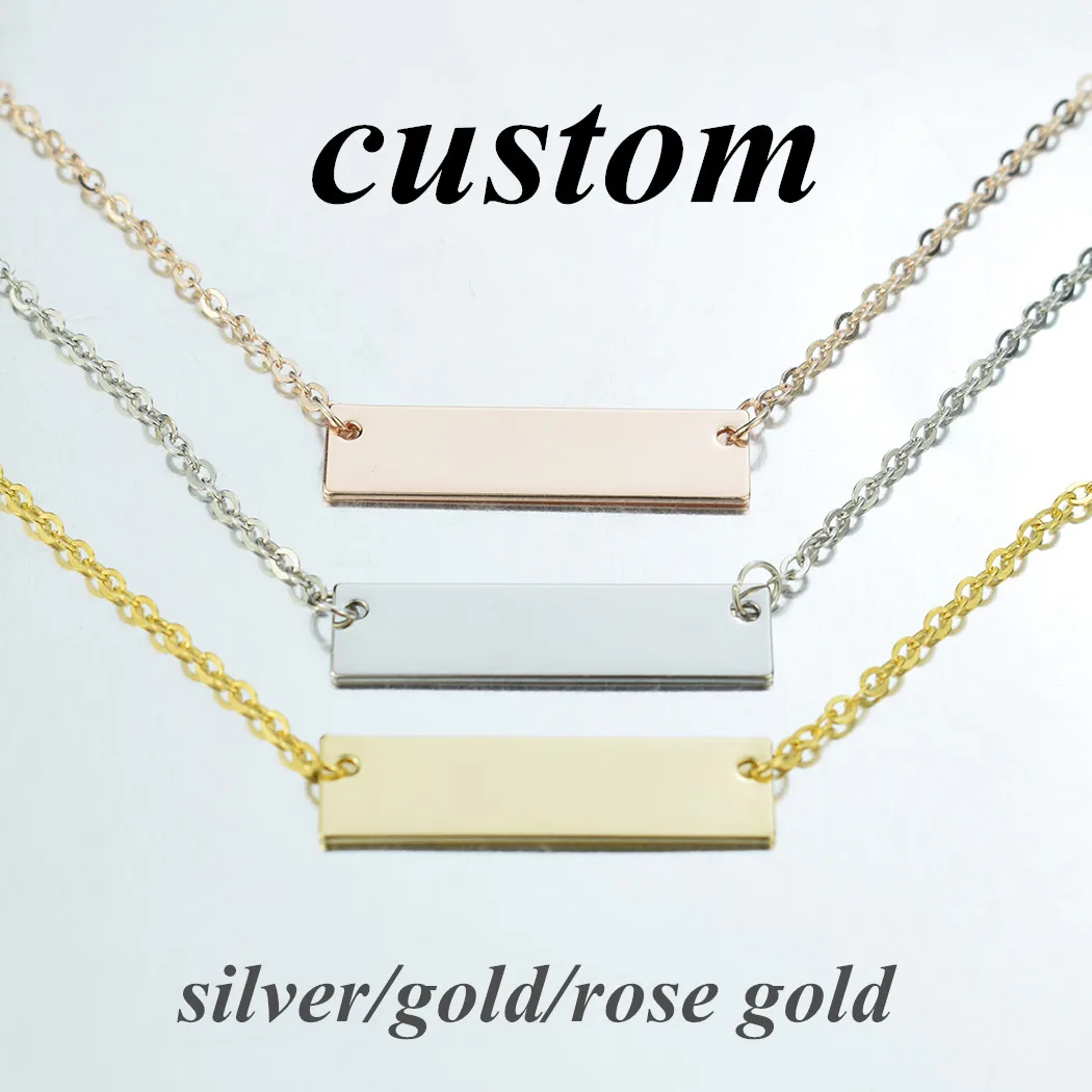 Silver/Gold/Rose gold Name Necklace Stainless Steel Personalized Custom Necklaces Nameplate Pendant Choker Not Change Color
Silver/Gold/Rose gold Name Necklace Stainless Steel Personalized Custom Necklaces Nameplate Pendant Choker Not Change Color