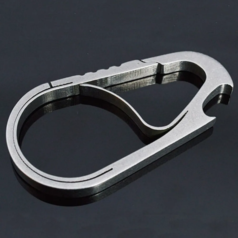 Camping Tool Stainless Steel EDC Key Ring Carabiner Hook Anti-theft Outdoor Clip Keychain Bottle Opener Equipment | Спорт и