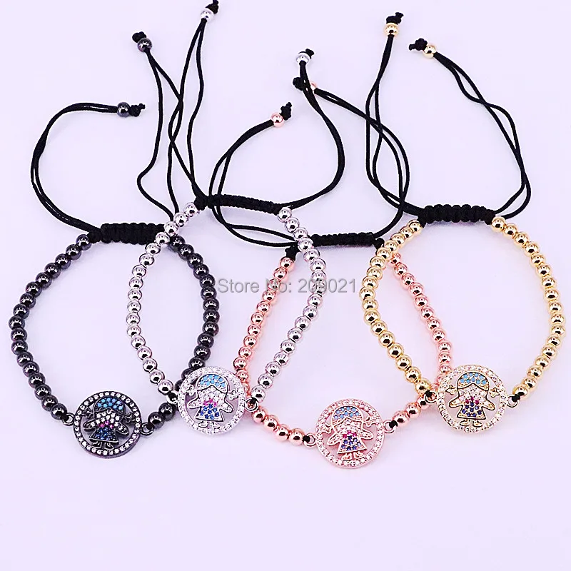 10Pcs Mirco Pave Cubic Zirconia Girl Round Charm Braiding Macrame Bracelets Handmade Jewelry For Women Gift
10Pcs Mirco Pave Cubic Zirconia Girl Round Charm Braiding Macrame Bracelets Handmade Jewelry For Women Gift