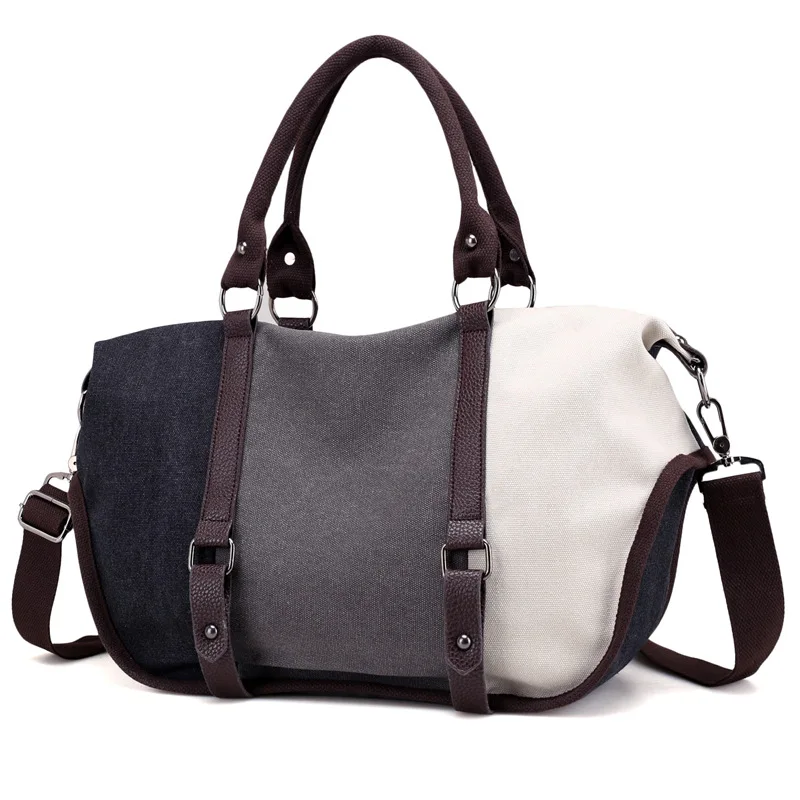 Fashion Vintage Women's Shoulder Color Splicing block Bag Canvas Tote Messenger Lady's Handbag Purse
Fashion Vintage Women's Shoulder Color Splicing block Bag Canvas Tote Messenger Lady's Handbag Purse