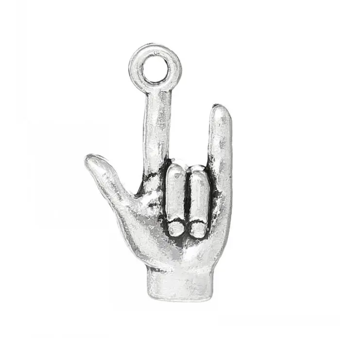 DoreenBeads Charm Pendants I Love You Finger Symbol Silver Color 22mm x 12mm,100PCs
DoreenBeads Charm Pendants I Love You Finger Symbol Silver Color 22mm x 12mm,100PCs