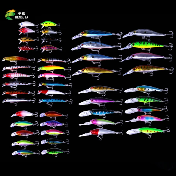HENGJIA 48pcs/lot Minnow Fishing Lures Mix 5 Set Models Hard Baits Professional Artificial Lifelike Carp Fishing Tackle Plastic
HENGJIA 48pcs/lot Minnow Fishing Lures Mix 5 Set Models Hard Baits Professional Artificial Lifelike Carp Fishing Tackle Plastic