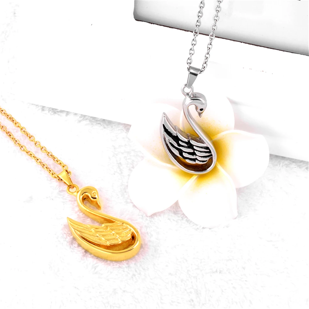 Goose Shape Cremation Urn Necklace Stainless steel Ashes Holder Keepsake Memorial Jewelry Funeral Casket Locket
Goose Shape Cremation Urn Necklace Stainless steel Ashes Holder Keepsake Memorial Jewelry Funeral Casket Locket