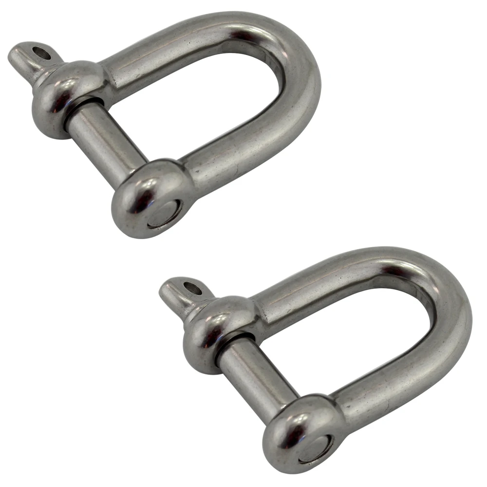 Stainless Marine European Screw Pin D shackle for Wire Rope Chain or Adjustable Paracord Bracelet Survival Buckles 2pcs 16mm
Stainless Marine European Screw Pin D shackle for Wire Rope Chain or Adjustable Paracord Bracelet Survival Buckles 2pcs 16mm