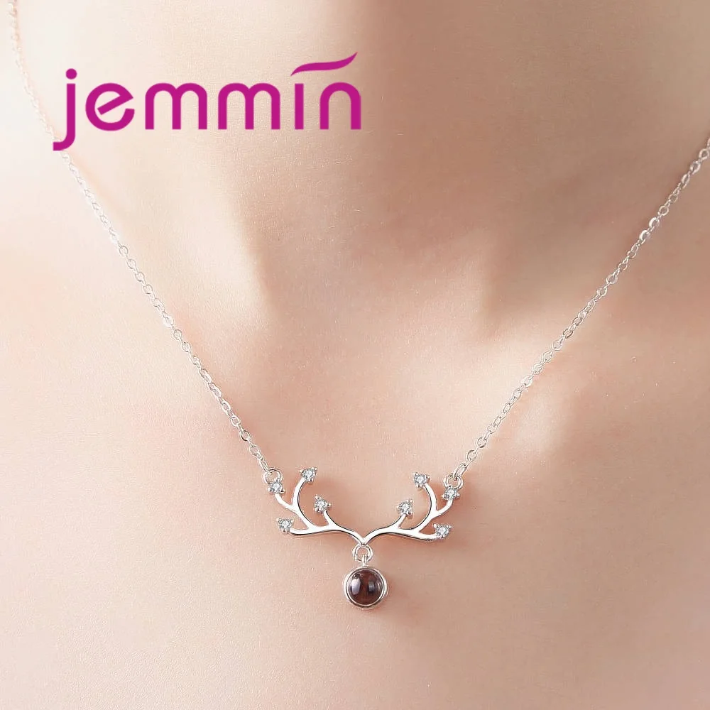 Women Elegant Necklace Rose Gold Chain Crystal Rhinestone Antler Horn Animal Pendant Necklaces Ladies Fashion Jewelry Gift
Women Elegant Necklace Rose Gold Chain Crystal Rhinestone Antler Horn Animal Pendant Necklaces Ladies Fashion Jewelry Gift