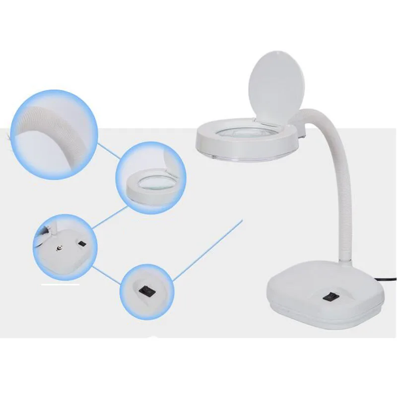 Desktop Handheld 5X Magnifier Optical Glass Lens Fluorescent LED Light Magnifier Reading Electronic Inspection Magnifier
Desktop Handheld 5X Magnifier Optical Glass Lens Fluorescent LED Light Magnifier Reading Electronic Inspection Magnifier