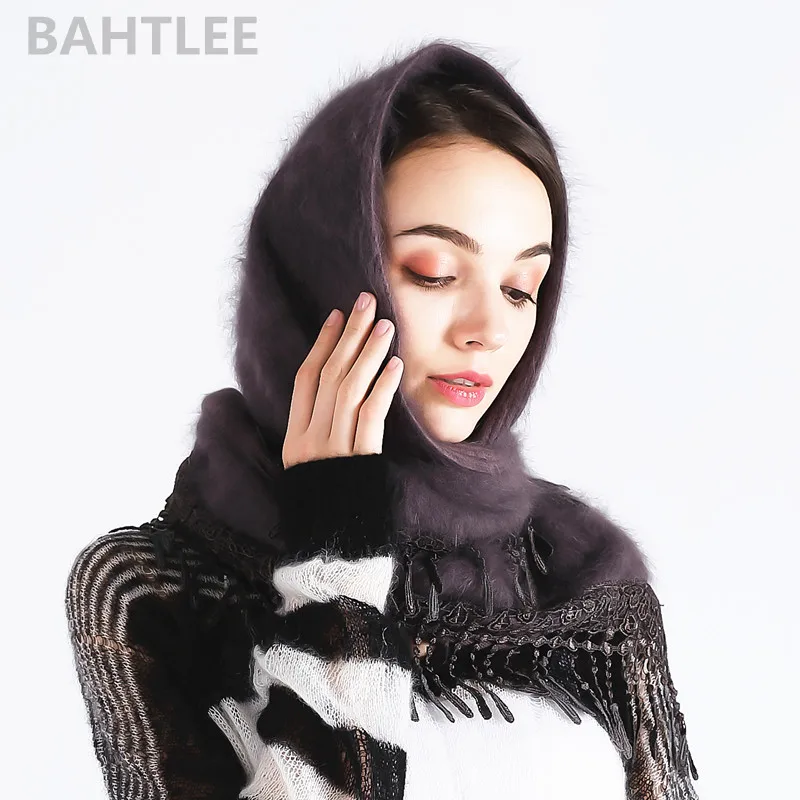 BAHTLEE зимний мусульманский женский Ангорский тюрбан в форме кролика хиджаб шарф