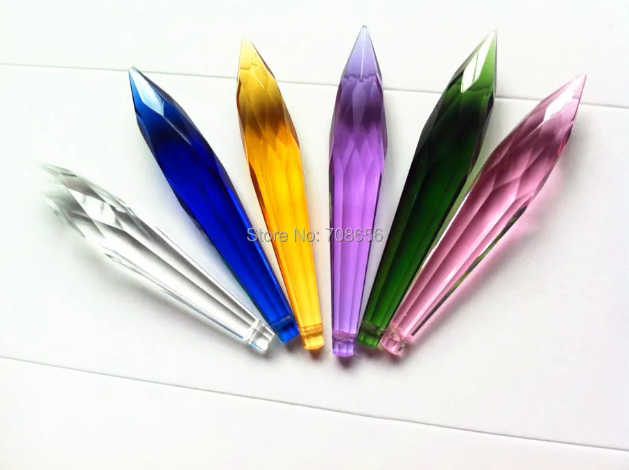 30 шт 76 мм кристалл ручной огранки стеклянные сосульки люстра капли|glass icicles|glass