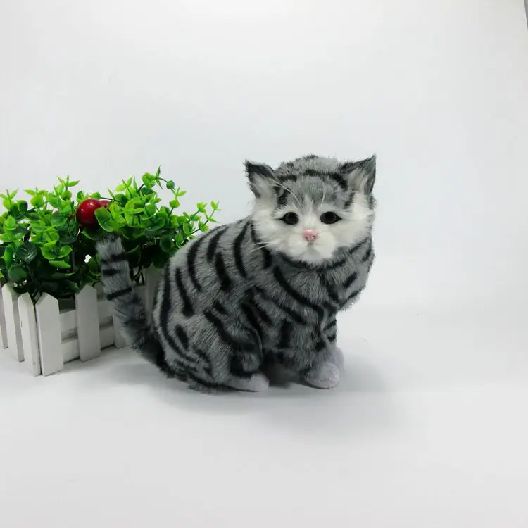 Серая приседающая модель кошки, примерно 18x13 см, полиэтиленовые и меховые фигурки ручной работы, украшение для дома, игрушка в подарок a2720
Серая приседающая модель кошки, примерно 18x13 см, полиэтиленовые и меховые фигурки ручной работы, украшение для дома, игрушка в подарок a2720