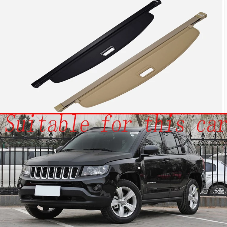 Для Jeep Compass 2013 2016 алюминиевая + холщовая задняя крышка для груза защитный экран