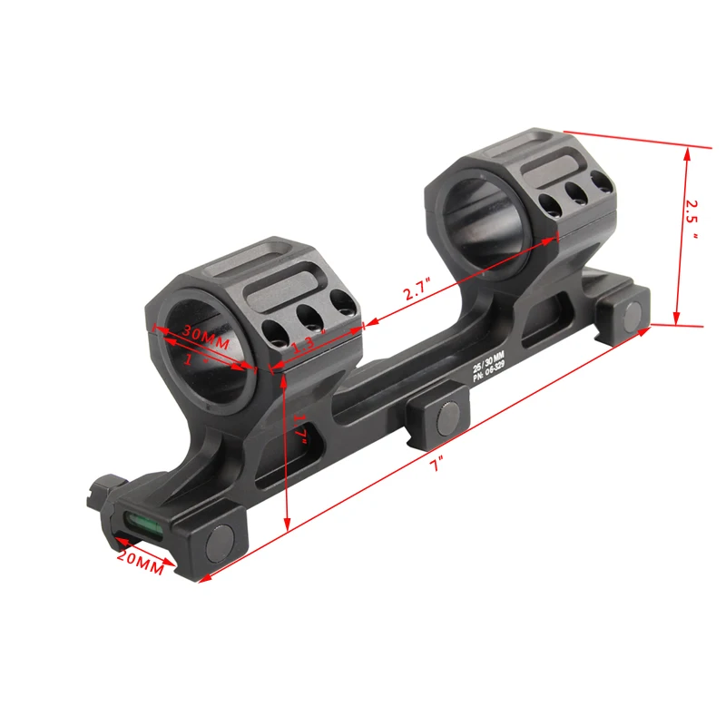 Quick Release Picatinny Rail Mount Rifle Scopes Weaver Mount 20mm with Bubble Level Rifle Scope Mount 30mm / 25mm Ring HT2-0031
Quick Release Picatinny Rail Mount Rifle Scopes Weaver Mount 20mm with Bubble Level Rifle Scope Mount 30mm / 25mm Ring HT2-0031