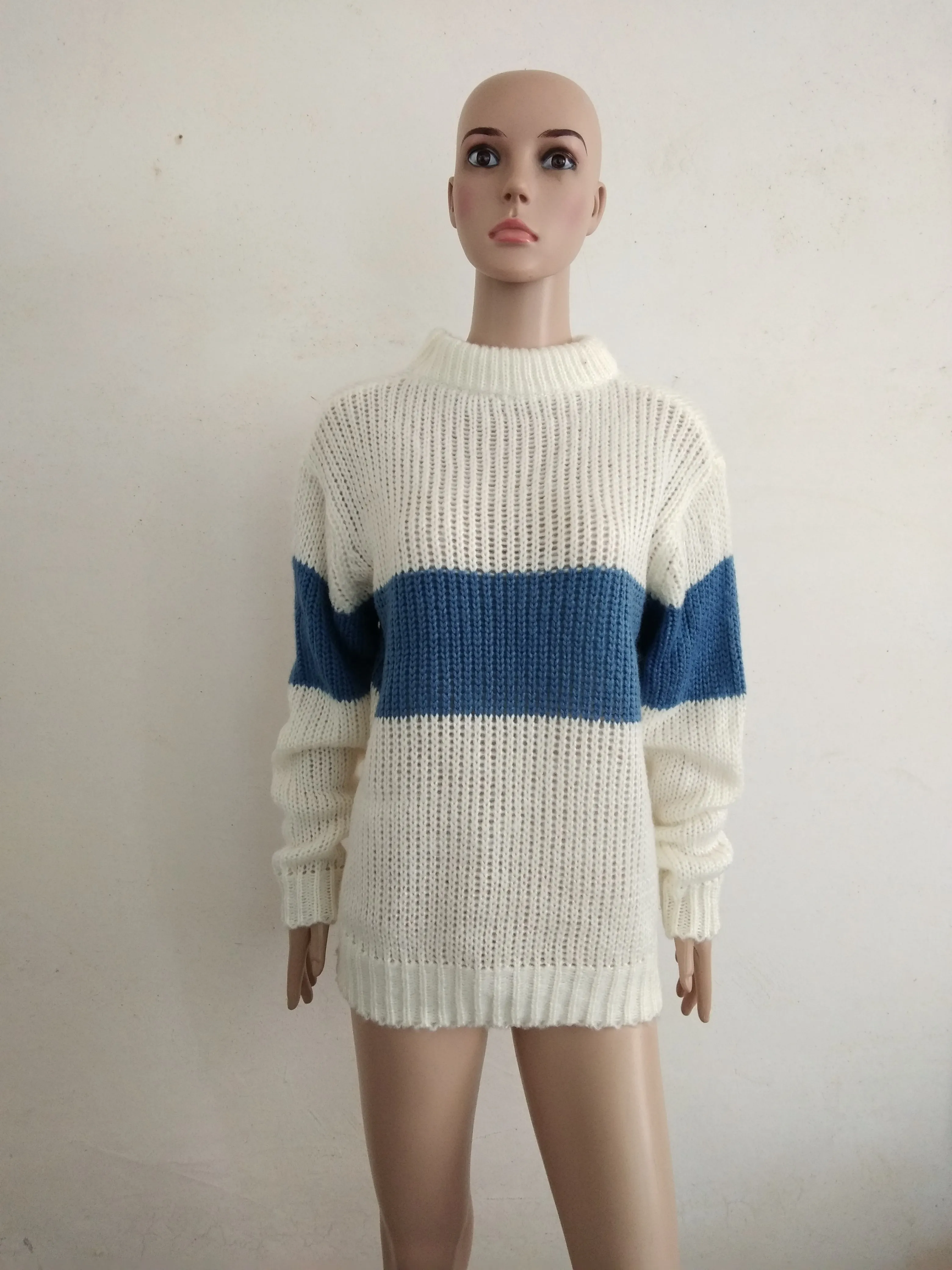 2019 Spring Women O Neck Striped Sweaters Loose Pullovers Sweaters Casual Knitted Sweater Jumper
2019 Spring Women O Neck Striped Sweaters Loose Pullovers Sweaters Casual Knitted Sweater Jumper