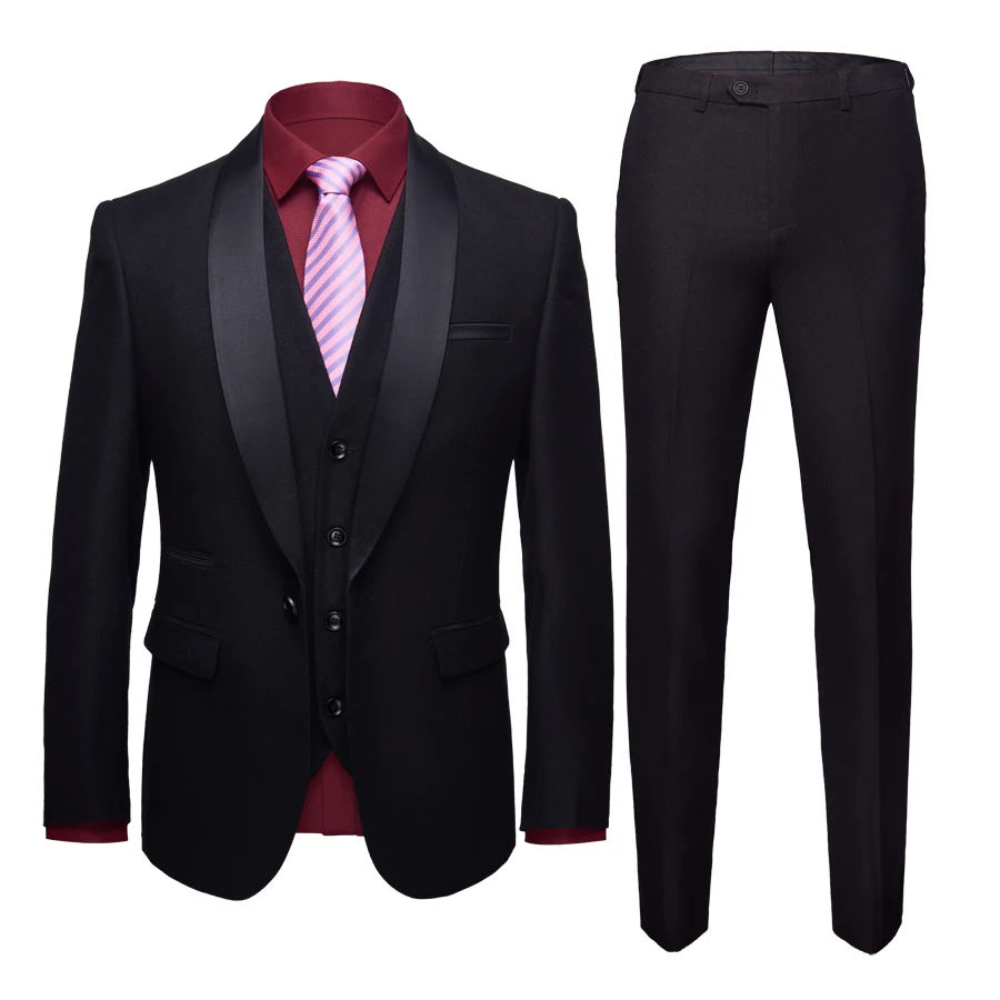 Black Formal Suits Men Suit Three-piece Sets Business Banquet Wedding Groom Mens Dress Suit Tuxedo Size S M XL 2XL 3XL 4XL
Black Formal Suits Men Suit Three-piece Sets Business Banquet Wedding Groom Mens Dress Suit Tuxedo Size S M XL 2XL 3XL 4XL