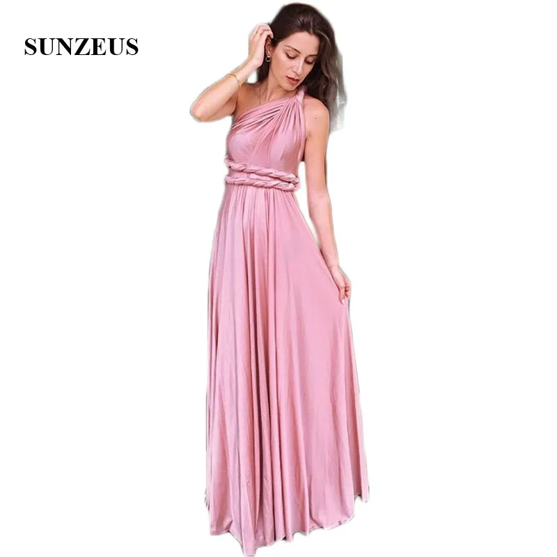 One Shoulder Wedding Guest Dress for Bridesmaid A-Line Spandex Pink Bridesmaid Dresses Long vestido dama de honor SBD157
One Shoulder Wedding Guest Dress for Bridesmaid A-Line Spandex Pink Bridesmaid Dresses Long vestido dama de honor SBD157