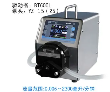 BT600L YZ15 Intelligent peristaltic pump Adjustable High Big Flow Control Lab Liquid Pump 0.006~2300ml/min
BT600L YZ15 Intelligent peristaltic pump Adjustable High Big Flow Control Lab Liquid Pump 0.006~2300ml/min