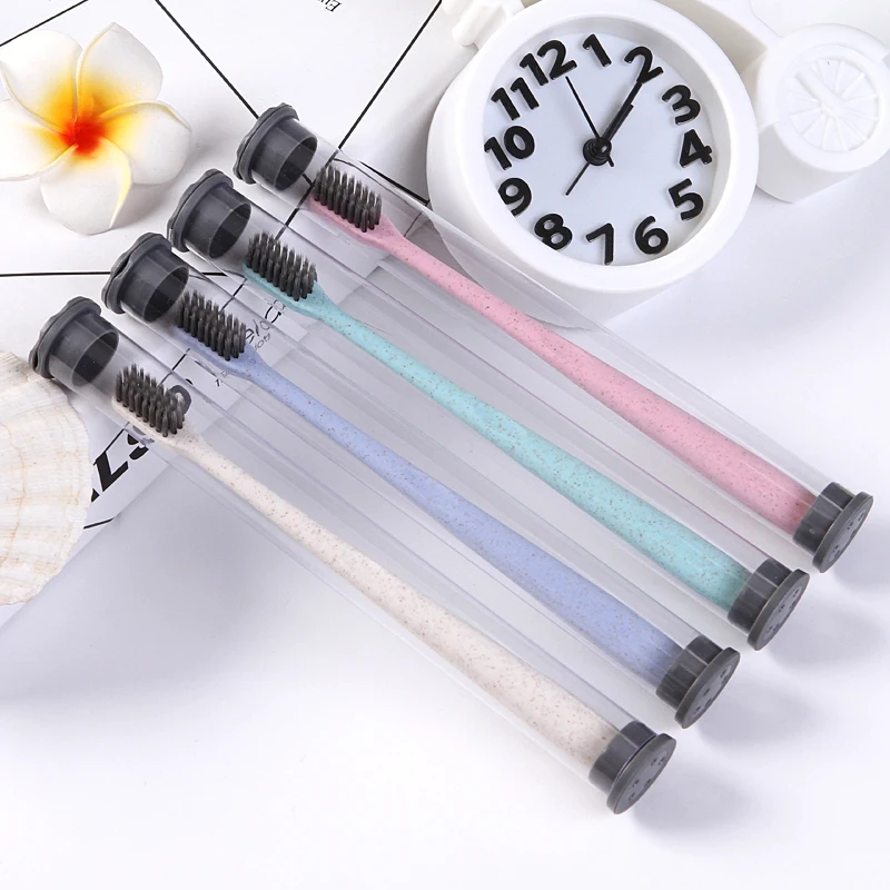 Wheat Straw Toothbrush Soft Charcoal Tooth Brush for Adult Teeth Cleaning Brush Portable Tooth Brush With Travel Storage Case
Wheat Straw Toothbrush Soft Charcoal Tooth Brush for Adult Teeth Cleaning Brush Portable Tooth Brush With Travel Storage Case