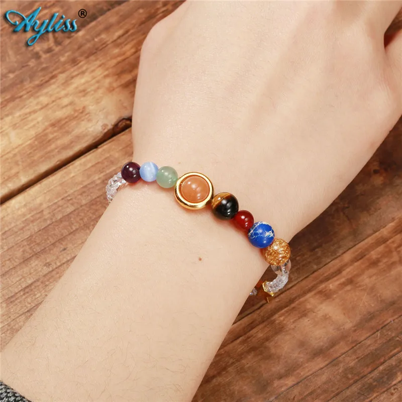 Ayliss Nine Planets Solar System Galaxy Universe Glass Adjustable Wrap Bracelets Natural Reiki Chakra Healing Stone Bracelets
Ayliss Nine Planets Solar System Galaxy Universe Glass Adjustable Wrap Bracelets Natural Reiki Chakra Healing Stone Bracelets