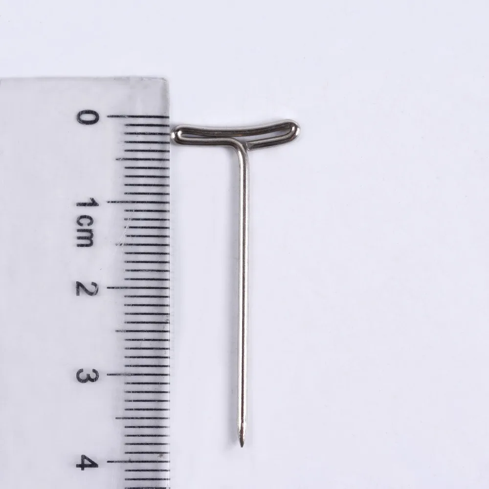 50 шт. T PINS (40 мм) для парик на поролоновая насадка Стиль булавки иглы натуральных